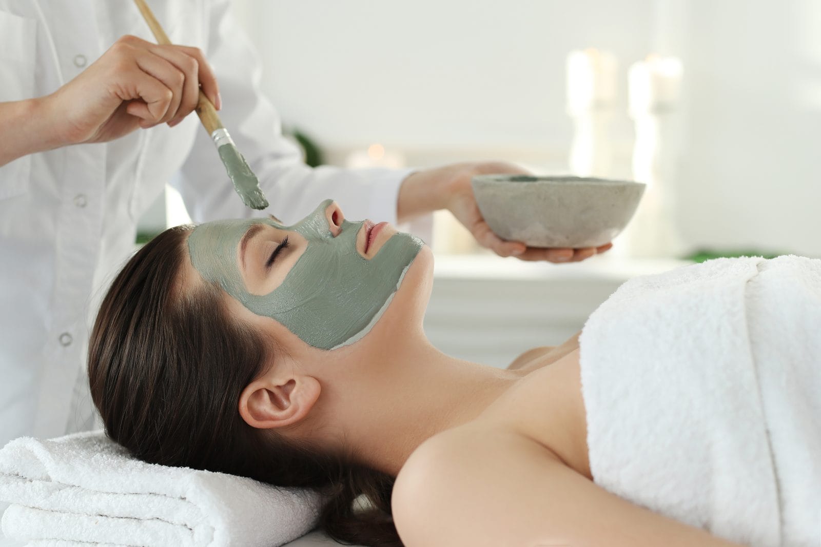 Beauty and healthcare. Woman in spa salon